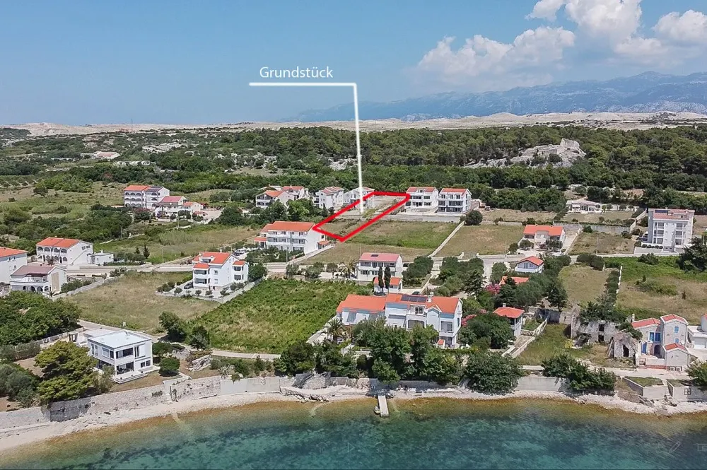 KITZIMMO-Grundstück mit Meerblick & Baugenehmigung für ein Apartmenthaus - Immobilien Kroatien.