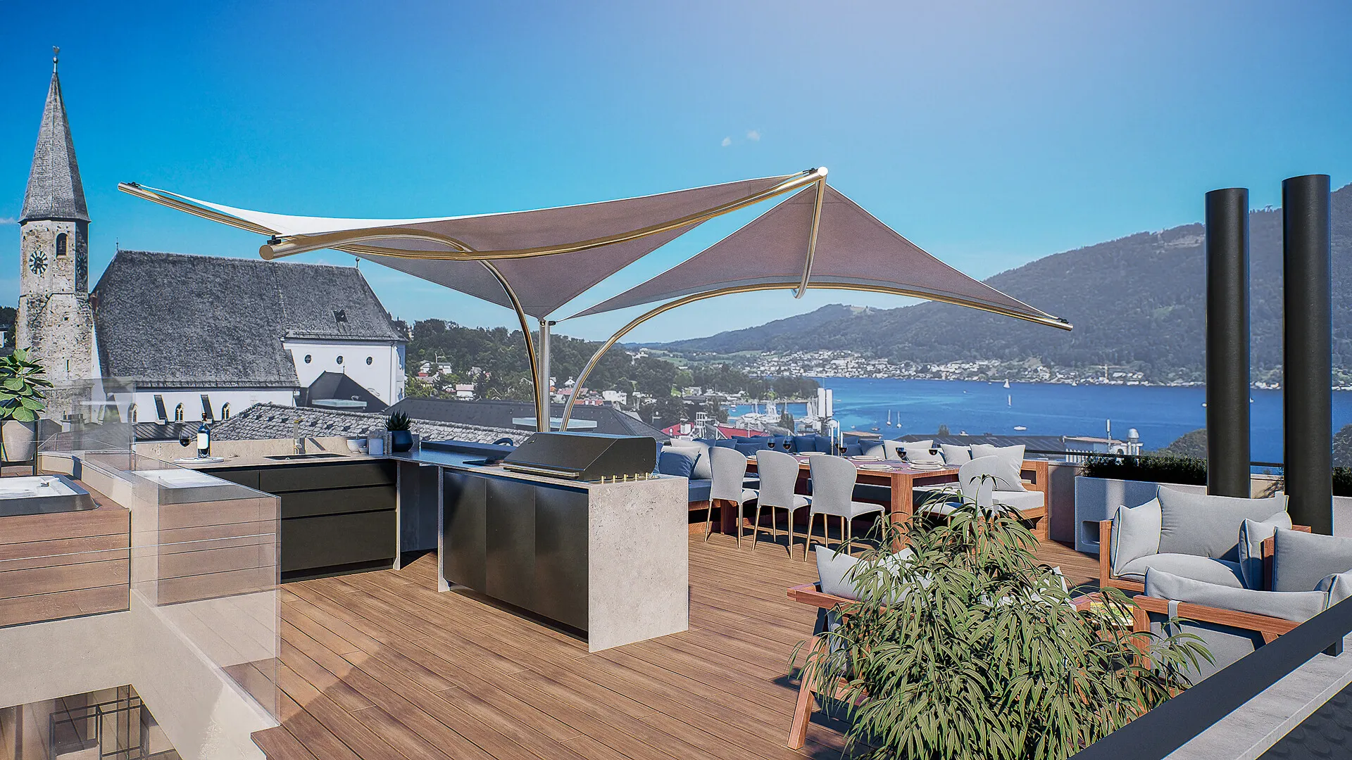 KITZIMMO-Einzigartiges Luxuspenthouse mit Seeblick - Immobilien Altmünster.